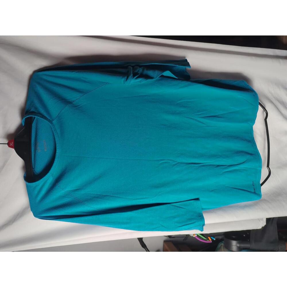 Nike Men's Dri-FIT Long Sleeve Shirt Blue L See Desc